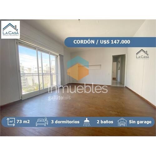 Apartamento a la venta de 2 dormitorios mas servicio en cor
