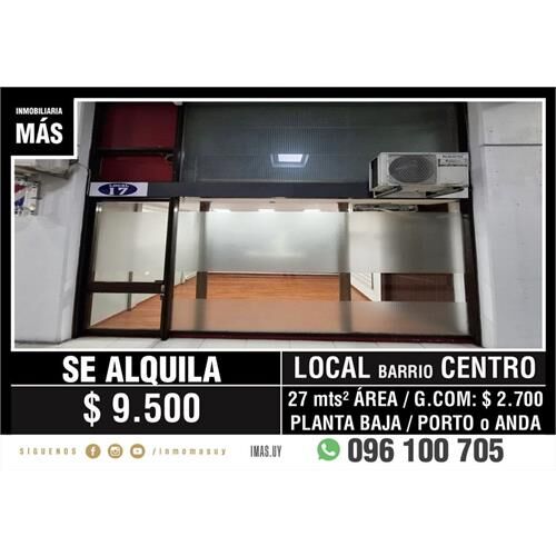Local comercial alquiler centro montevideo imas.uy sr *...