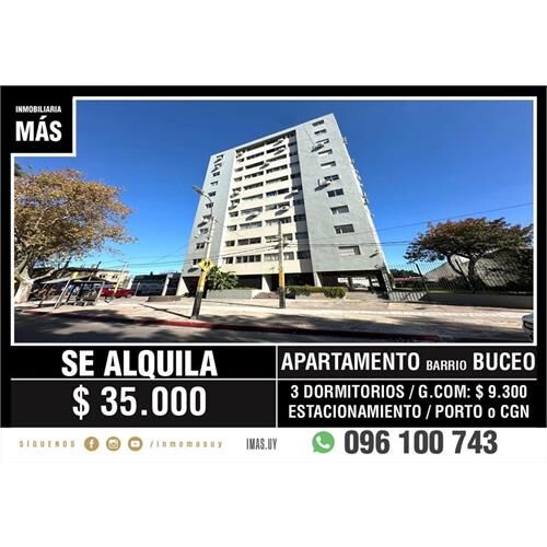 Apartamento alquiler buceo montevideo imas.uy rg *...